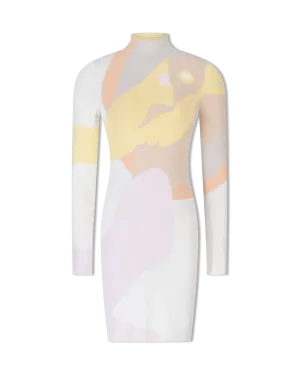 Art Print Long Sleeve Dress