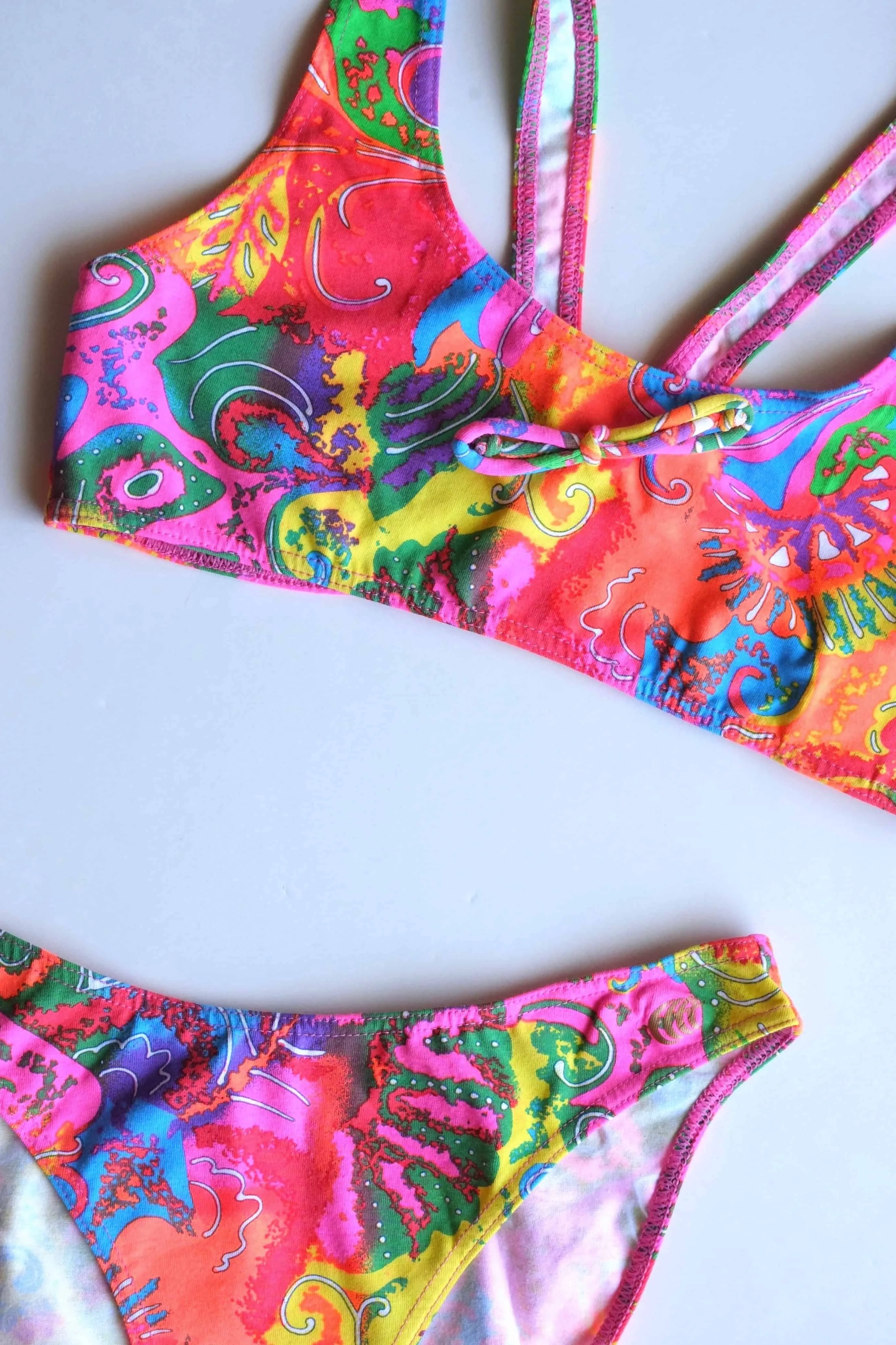 BARNERT Colorful Neon Girls Swimsuit
