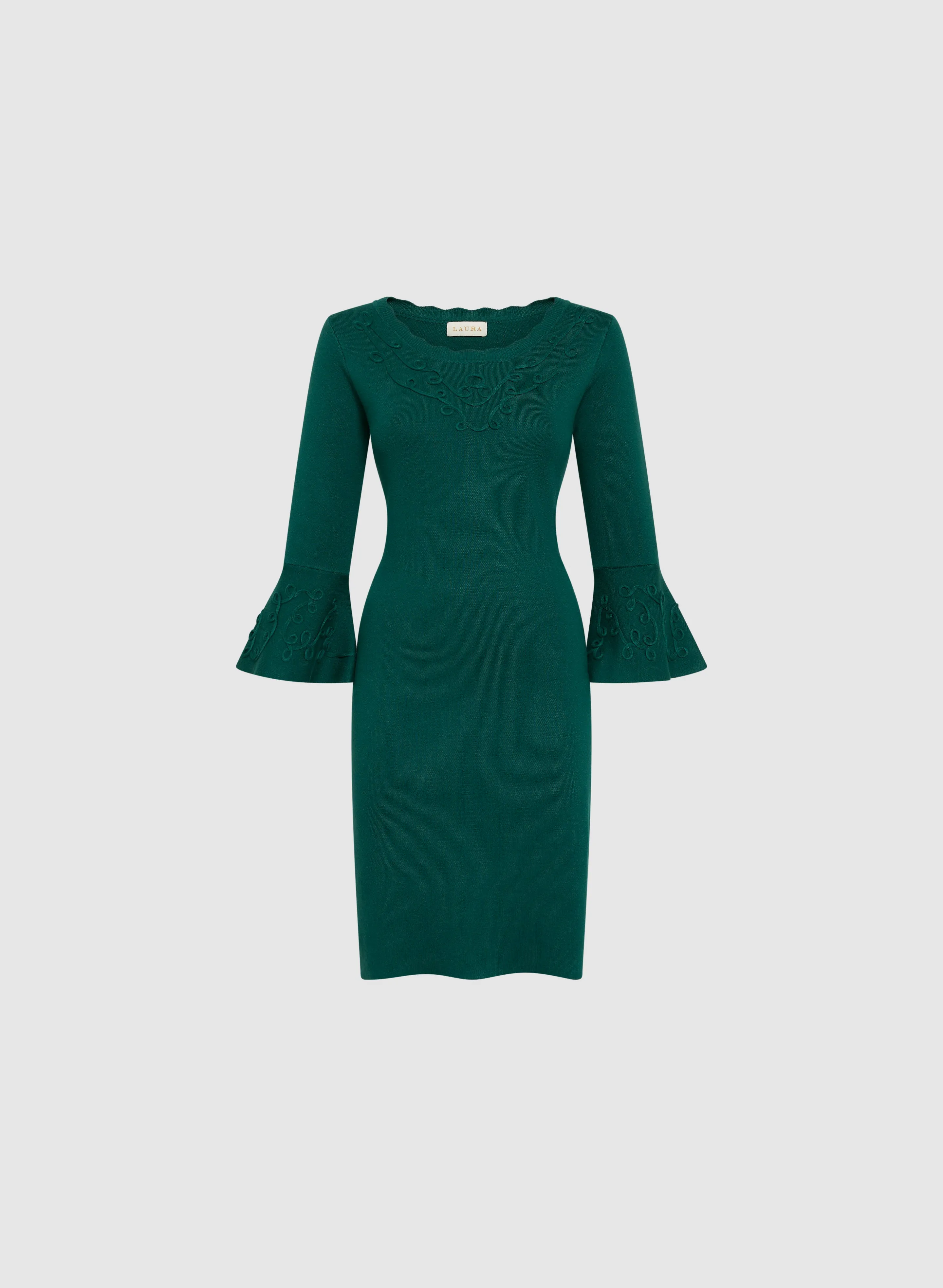 Bell Sleeve Sweater Knit Dress