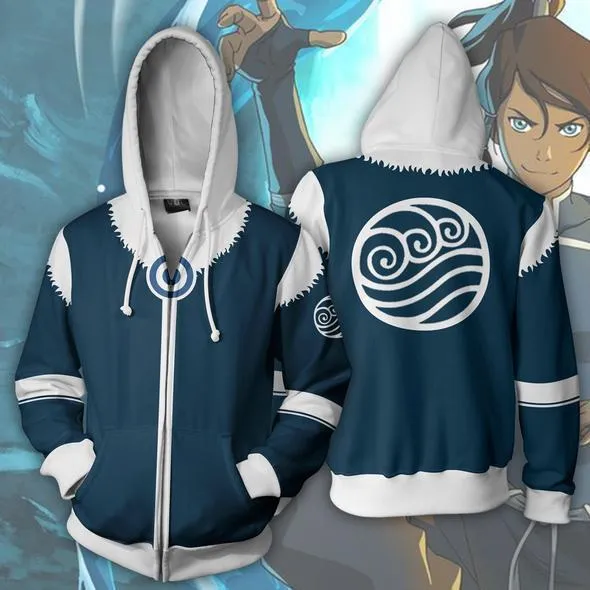 BFJmz Avatar：The Legend of Korra 3D Printing Coat Zipper Coat Leisure Sports Sweater Autumn And Winter