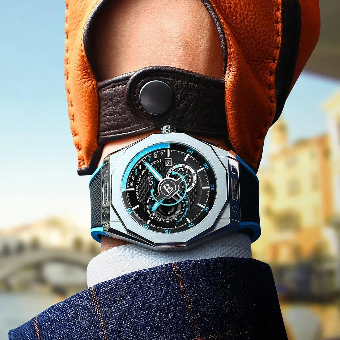 BONEST GATTI King's Speed Automatic Rubber Blue BG8601