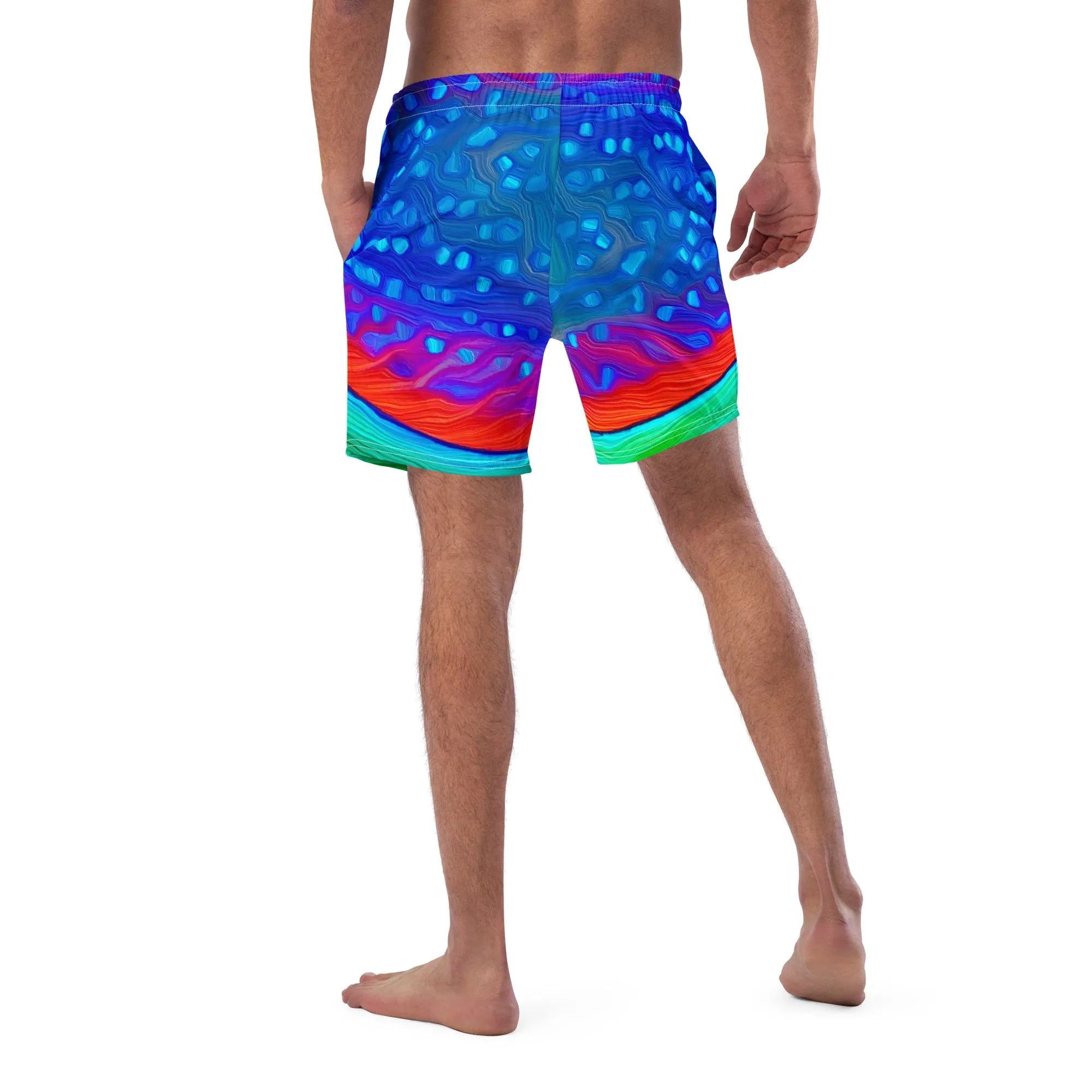 Bottom Time Eco-Friendly Men's Swim Trunks, Yellowtail