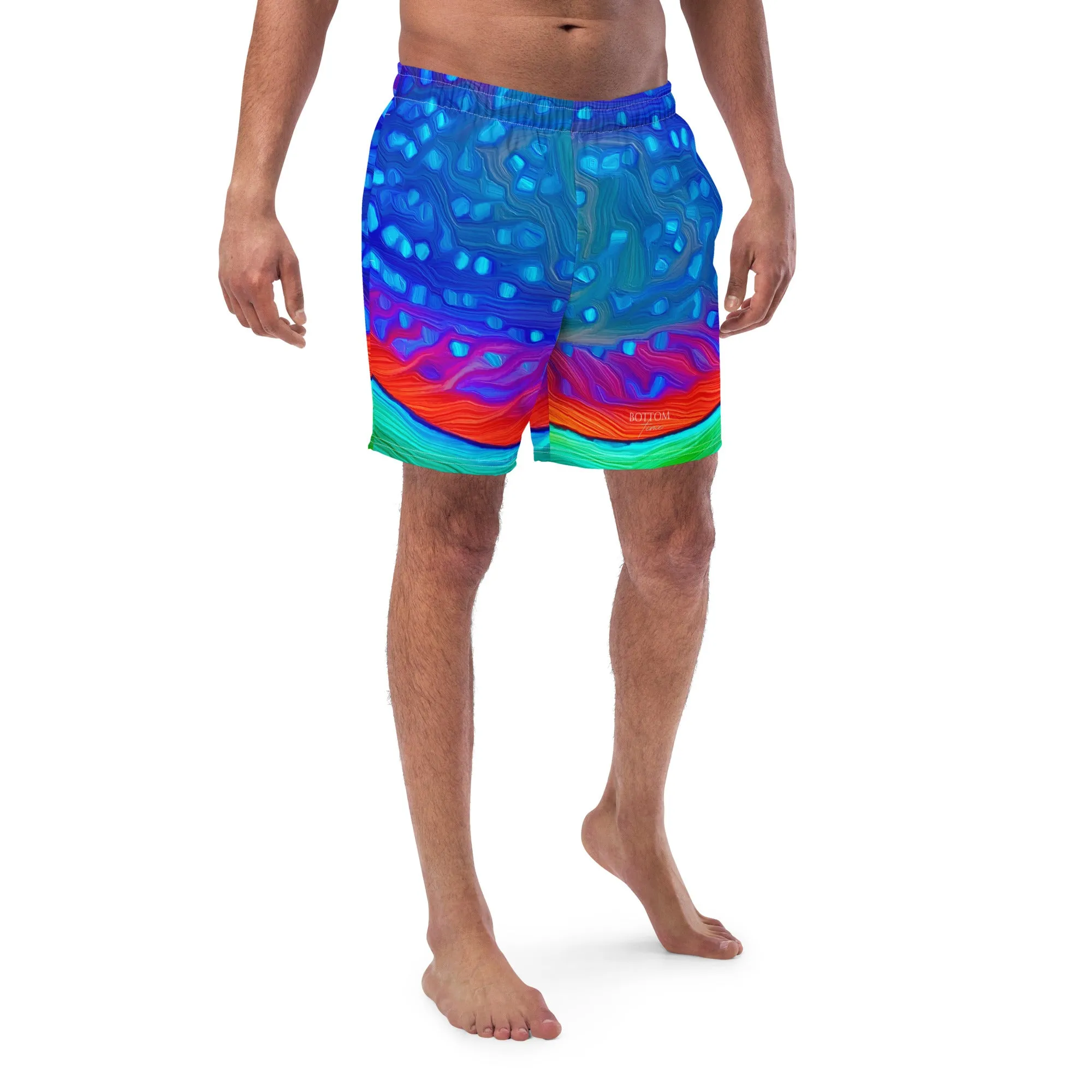 Bottom Time Eco-Friendly Men's Swim Trunks, Yellowtail