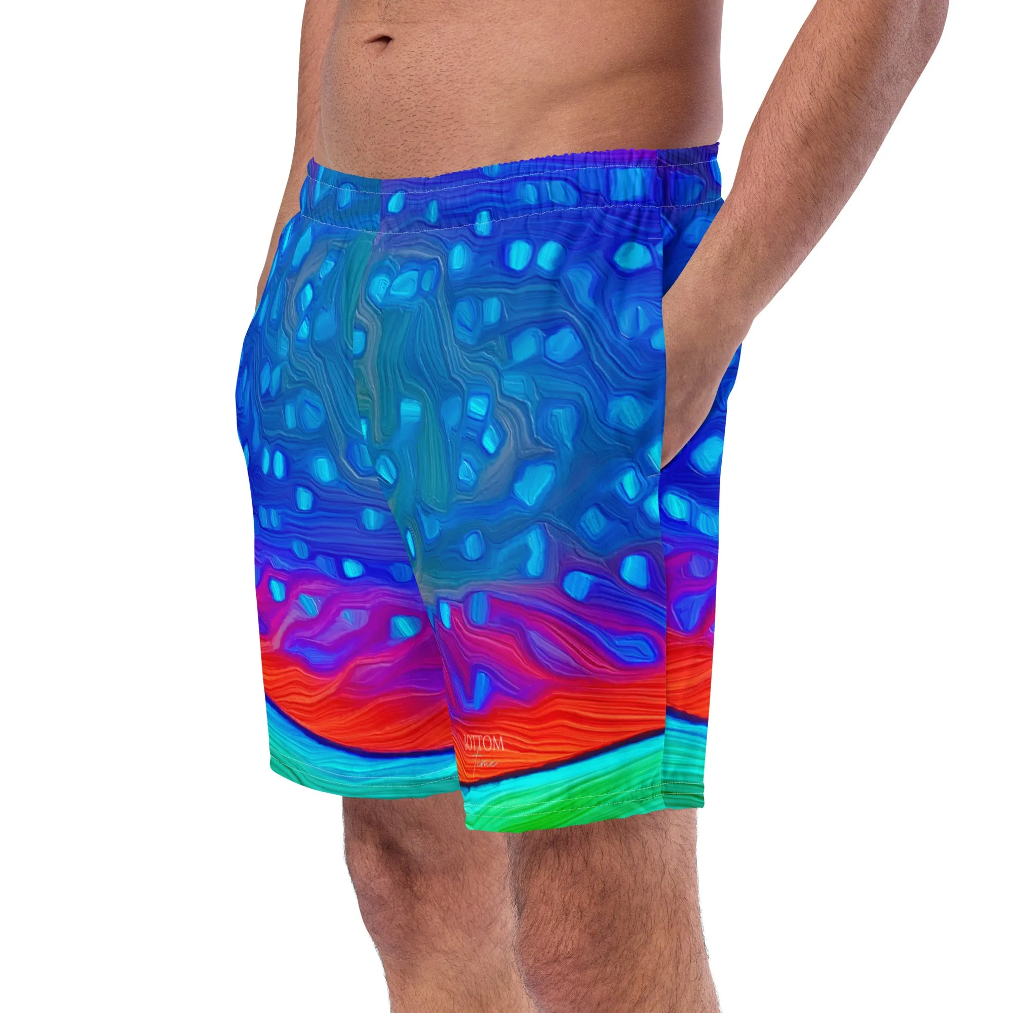 Bottom Time Eco-Friendly Men's Swim Trunks, Yellowtail