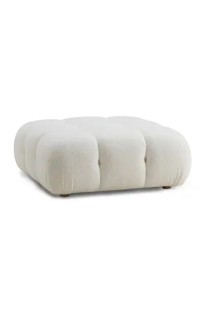 Calliope Cream Vegan Shearling Modular Ottoman