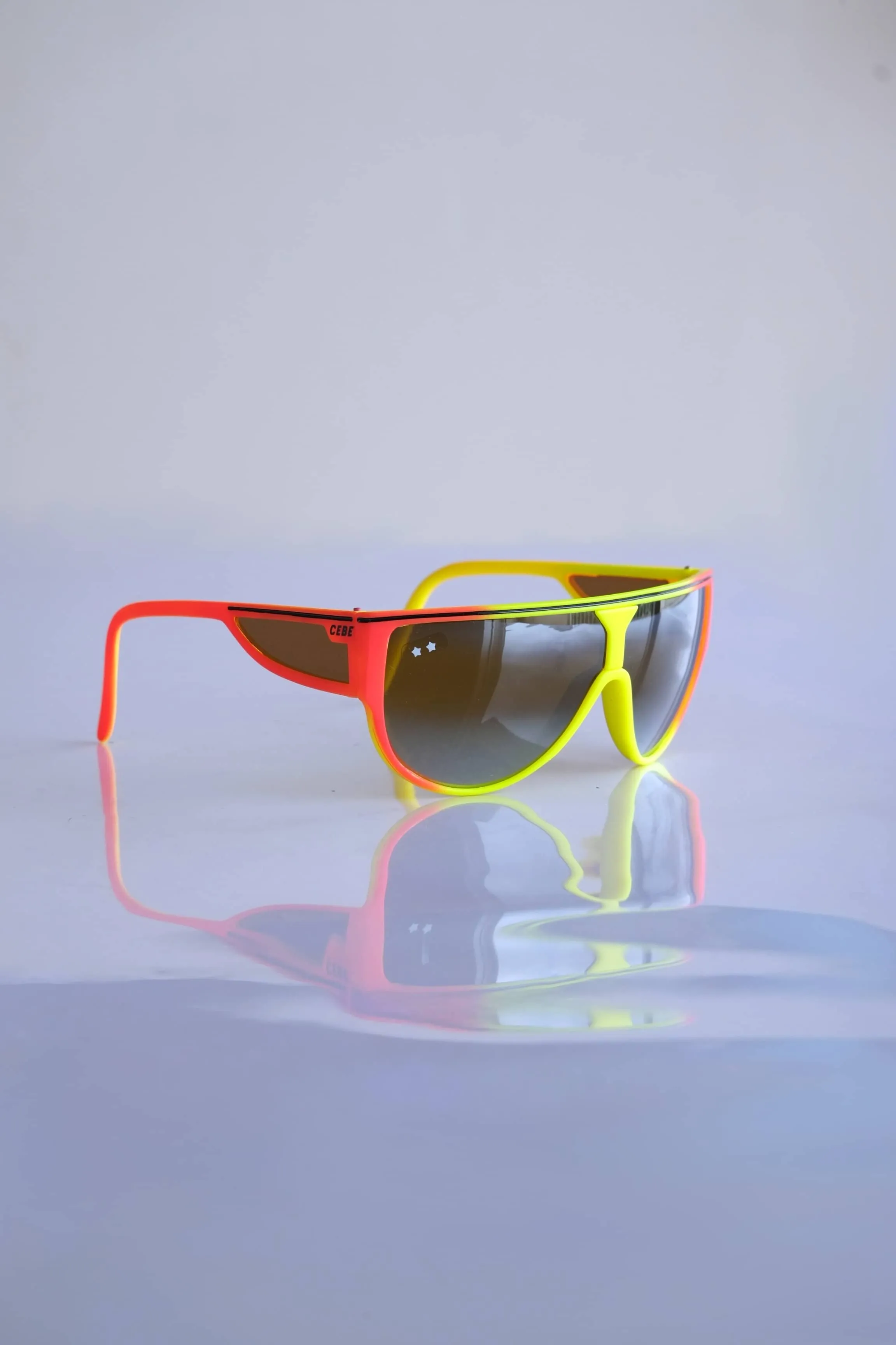 CÉBÉ 90s Wraparound Neon & Mirrored Sunglasses