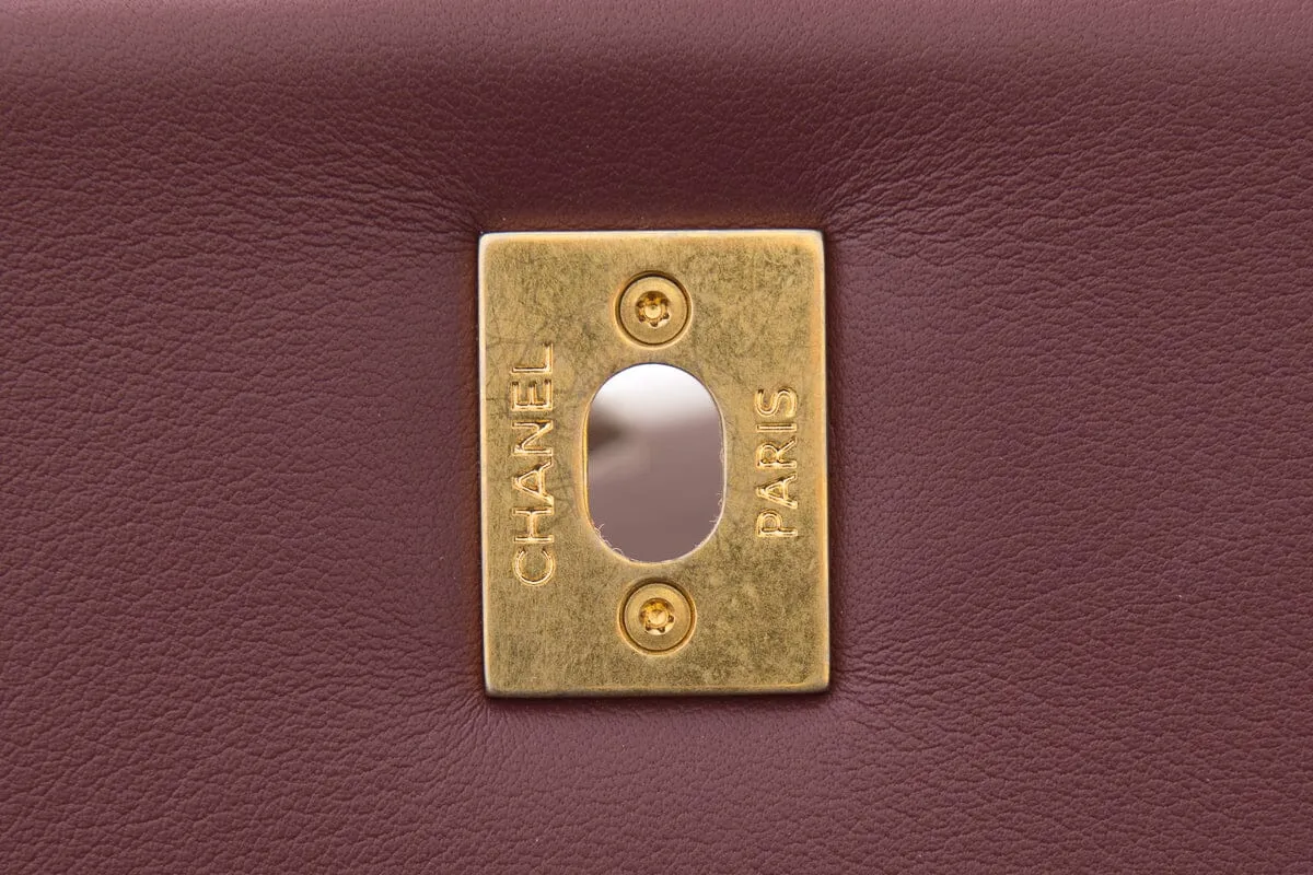 Chanel 2017  Purple Shearling Coco Handle Handbag