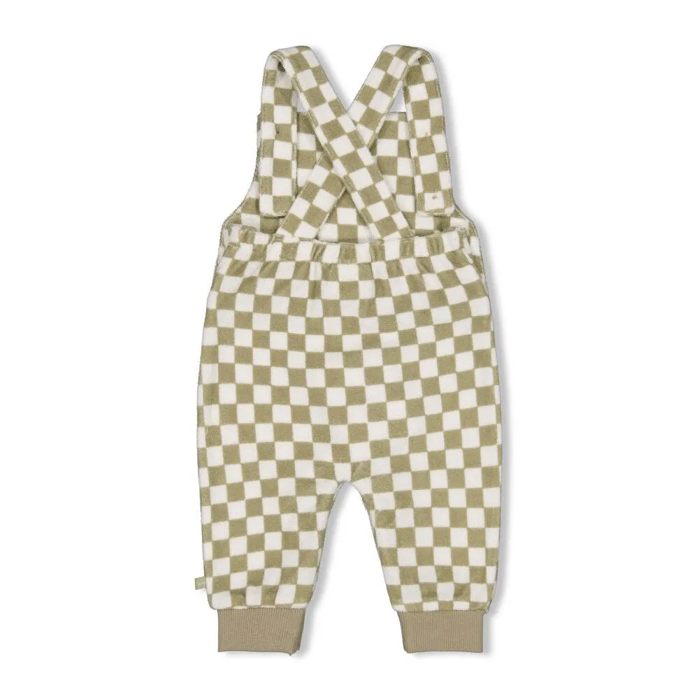COOL FAMILY Checkered Terry Fashion Overall