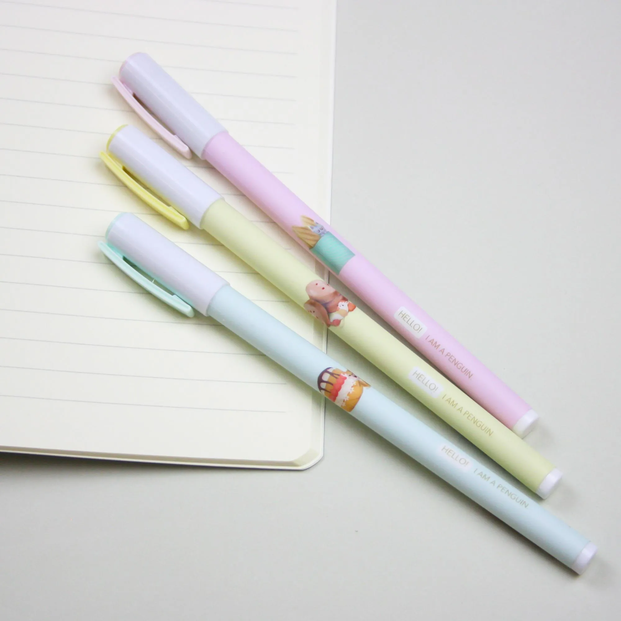 Cute I am a penguin : Pack of 12 Gel Pens