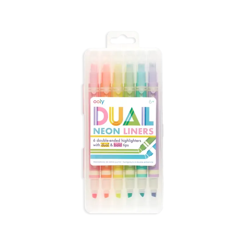 dual liner double-ended neon highlighters