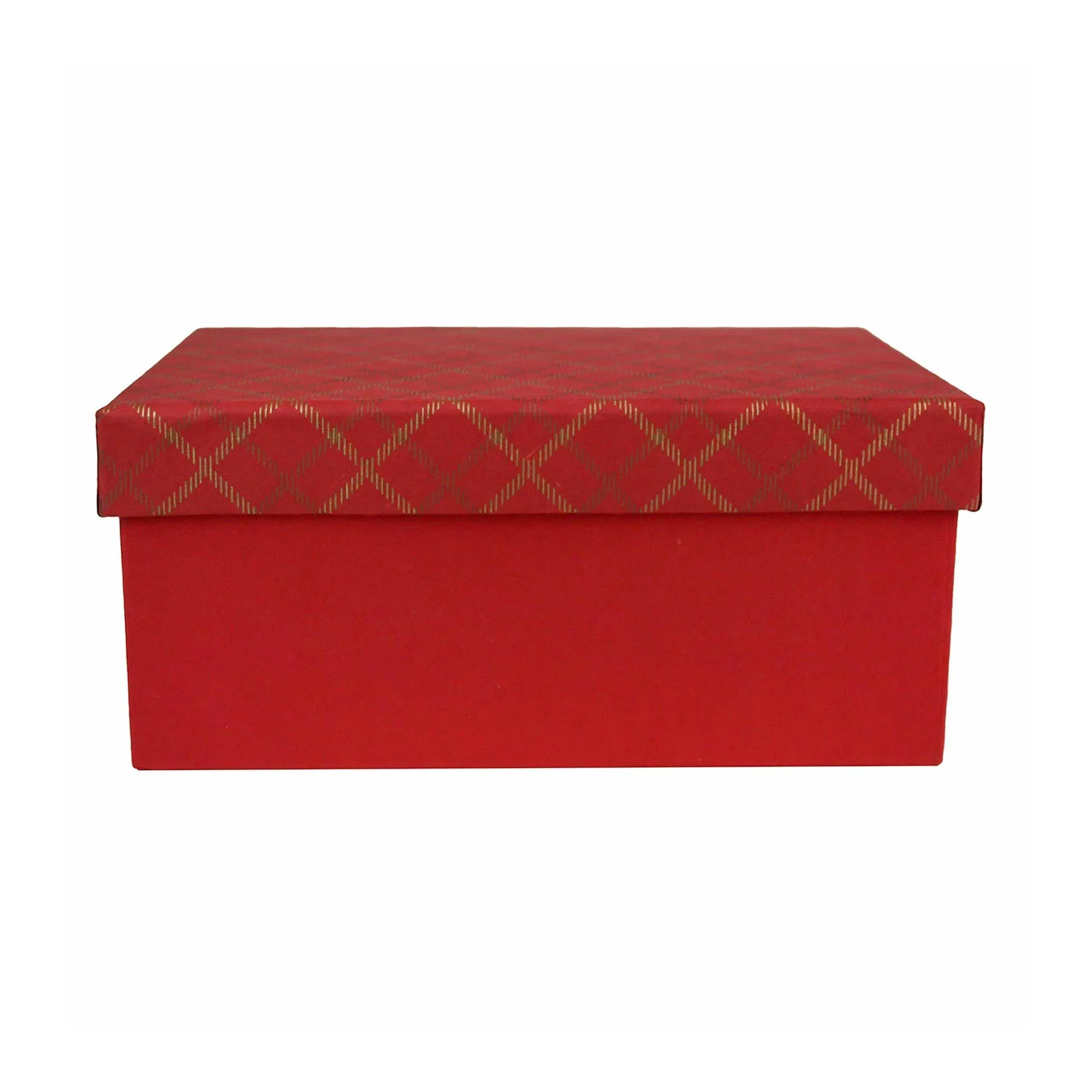 Handcrafted Chequered Red Gift Box - Single (Sizes Available)