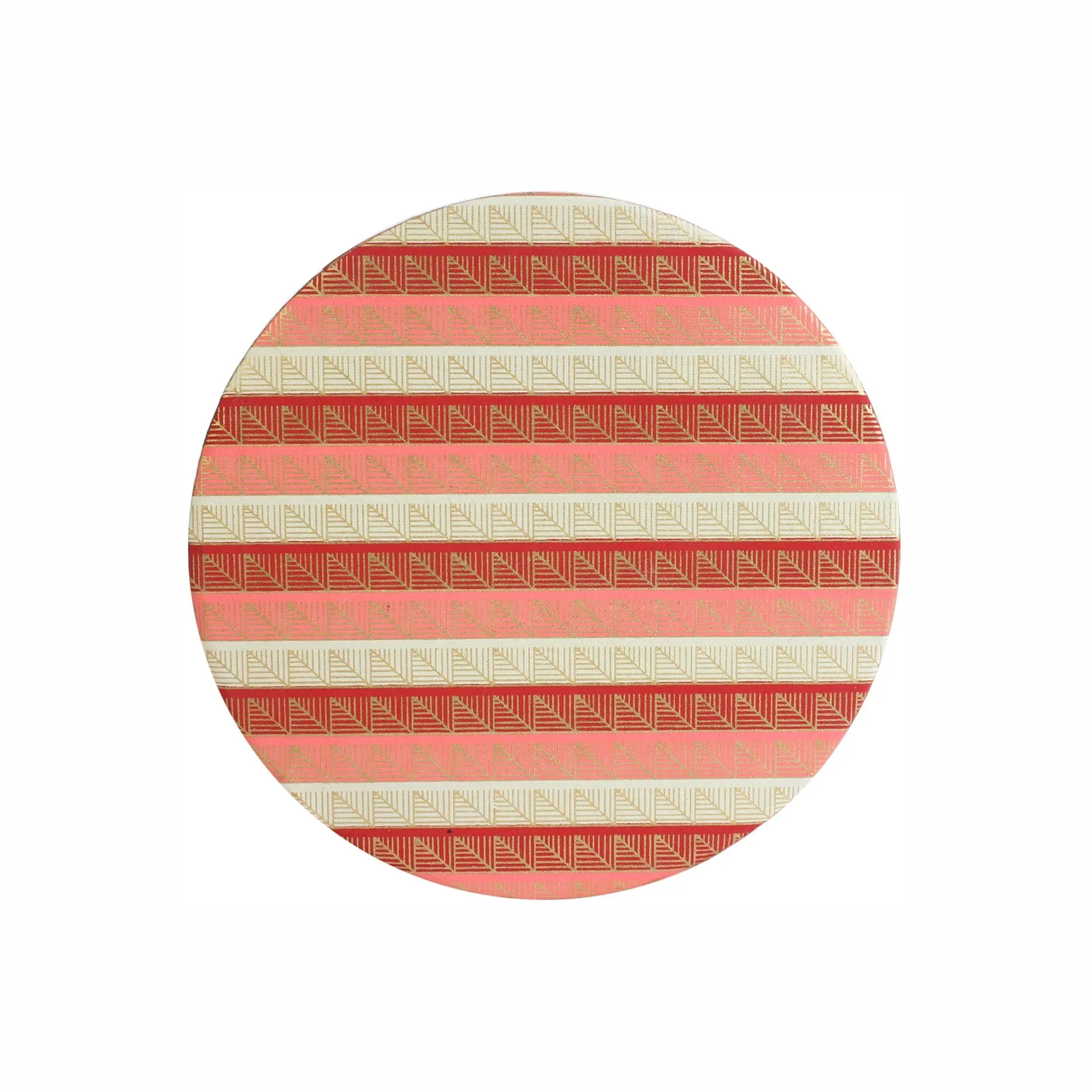 Handmade Chevron Patterned Red/Gold Gift Boxes - Set of 3