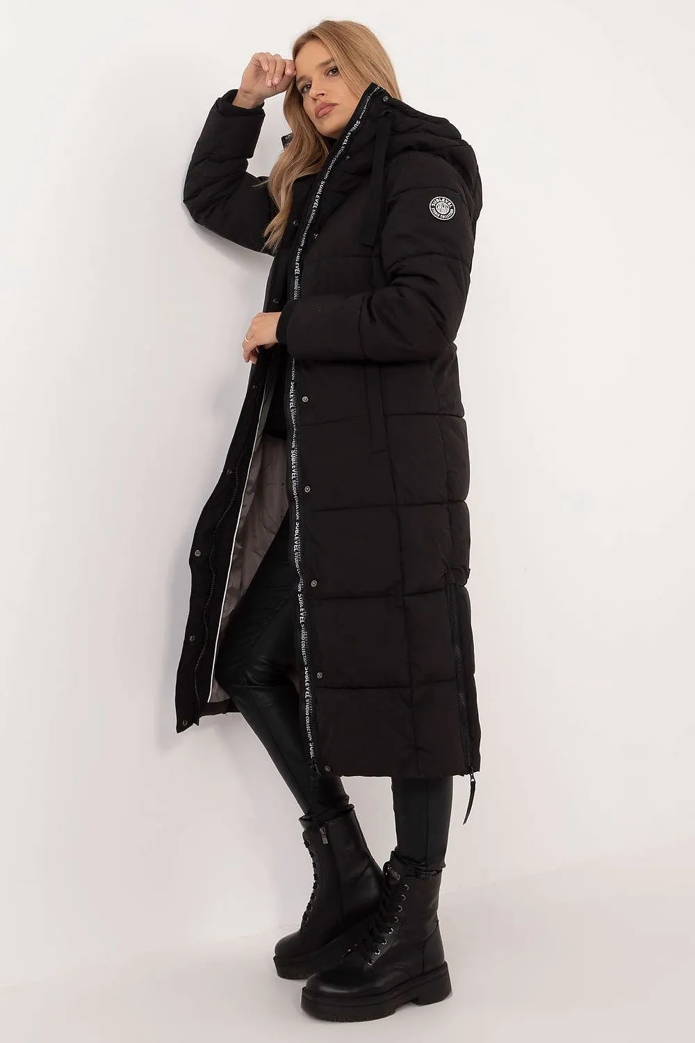 Hooded Full Length Zipper Winter Coat