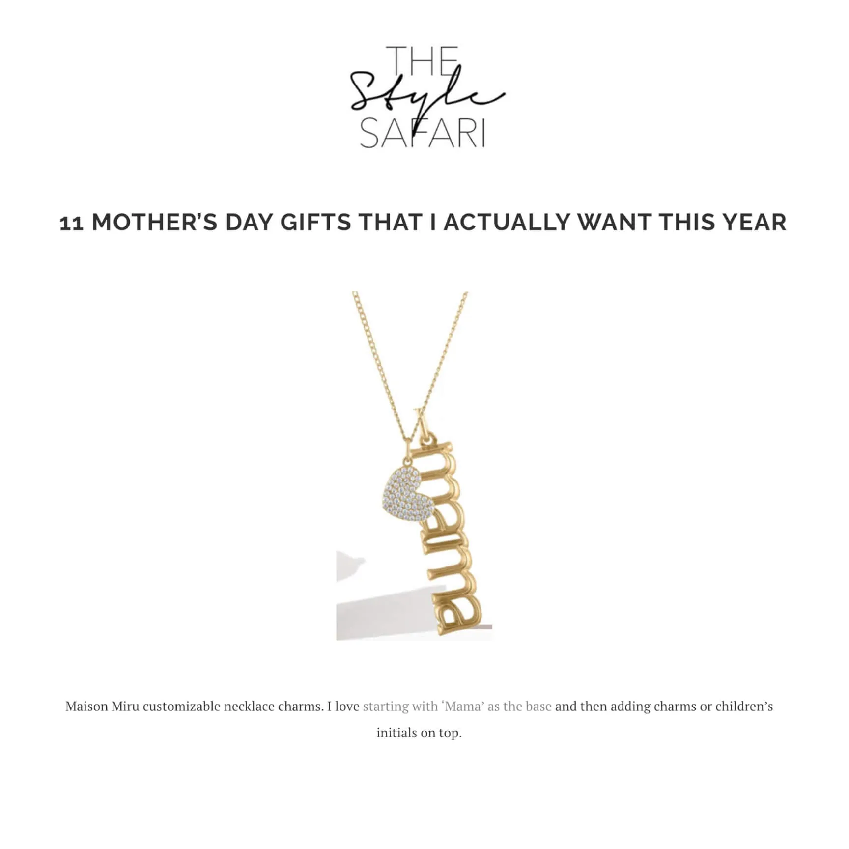 Mama Charm Necklace