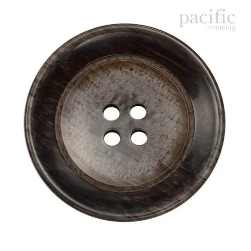 Marble 4 Hole Concave Polyester Jacket Coat Button