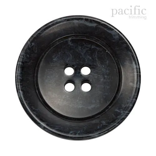 Marble 4 Hole Concave Polyester Jacket Coat Button