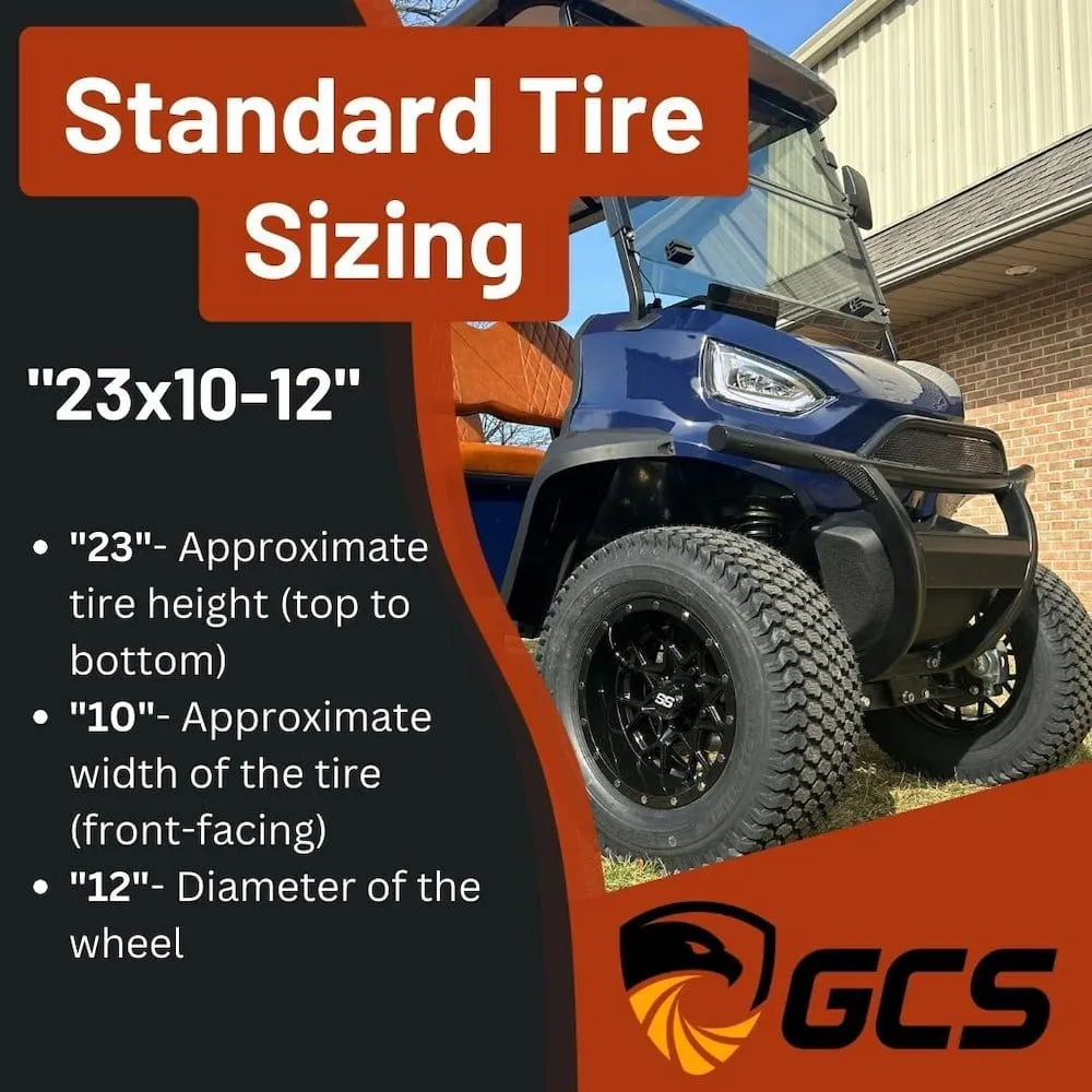 MJFX Raptor Off-Road Mud Golf Cart Tires for 12" and 14" Golf Cart Wheels