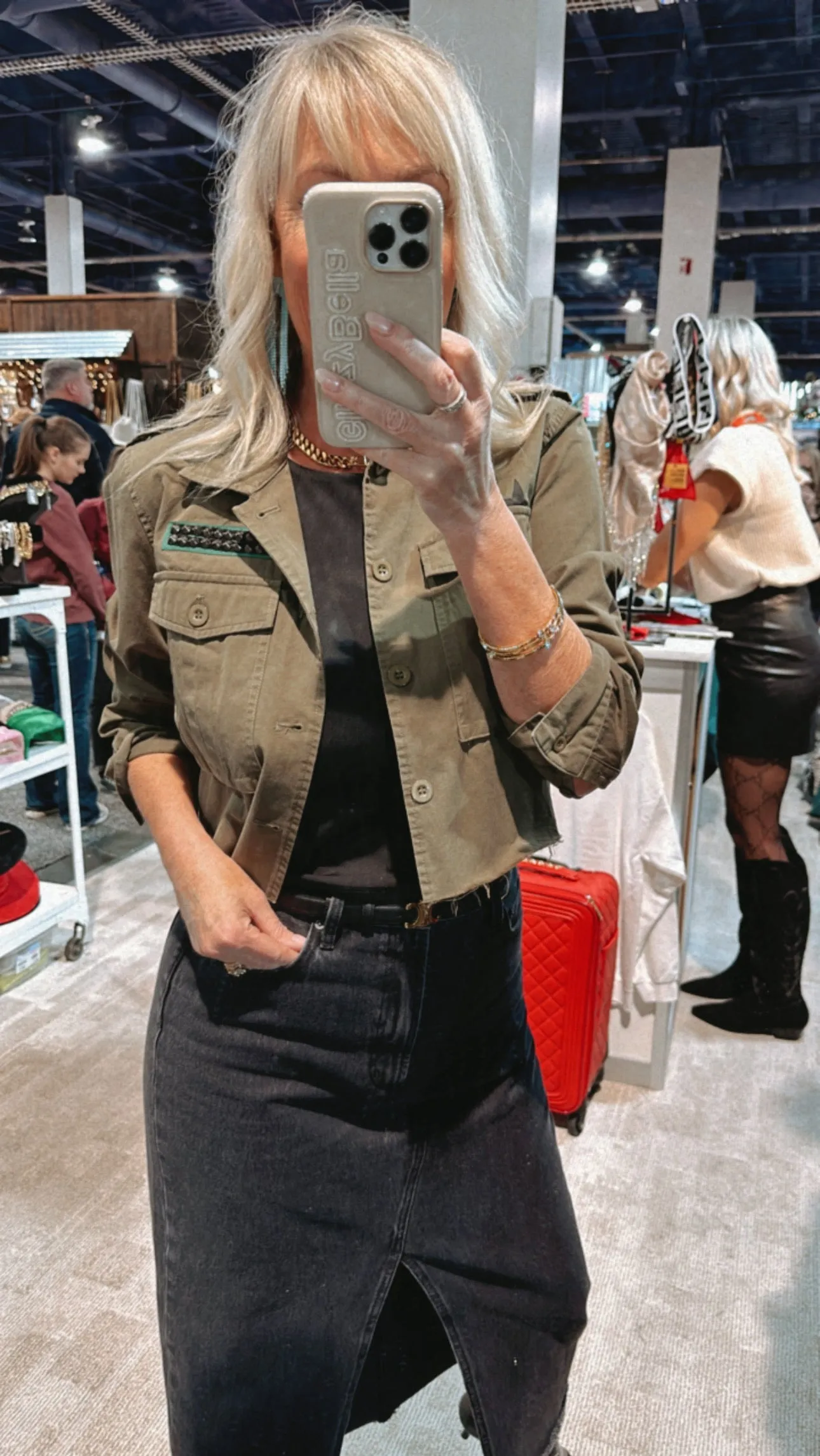 NEW!! Embellished Cropped Bee Shacket