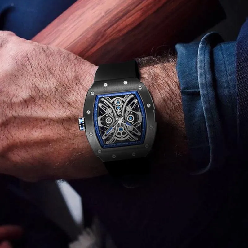 Ruerised Barrel-shaped Blue MR-63001G