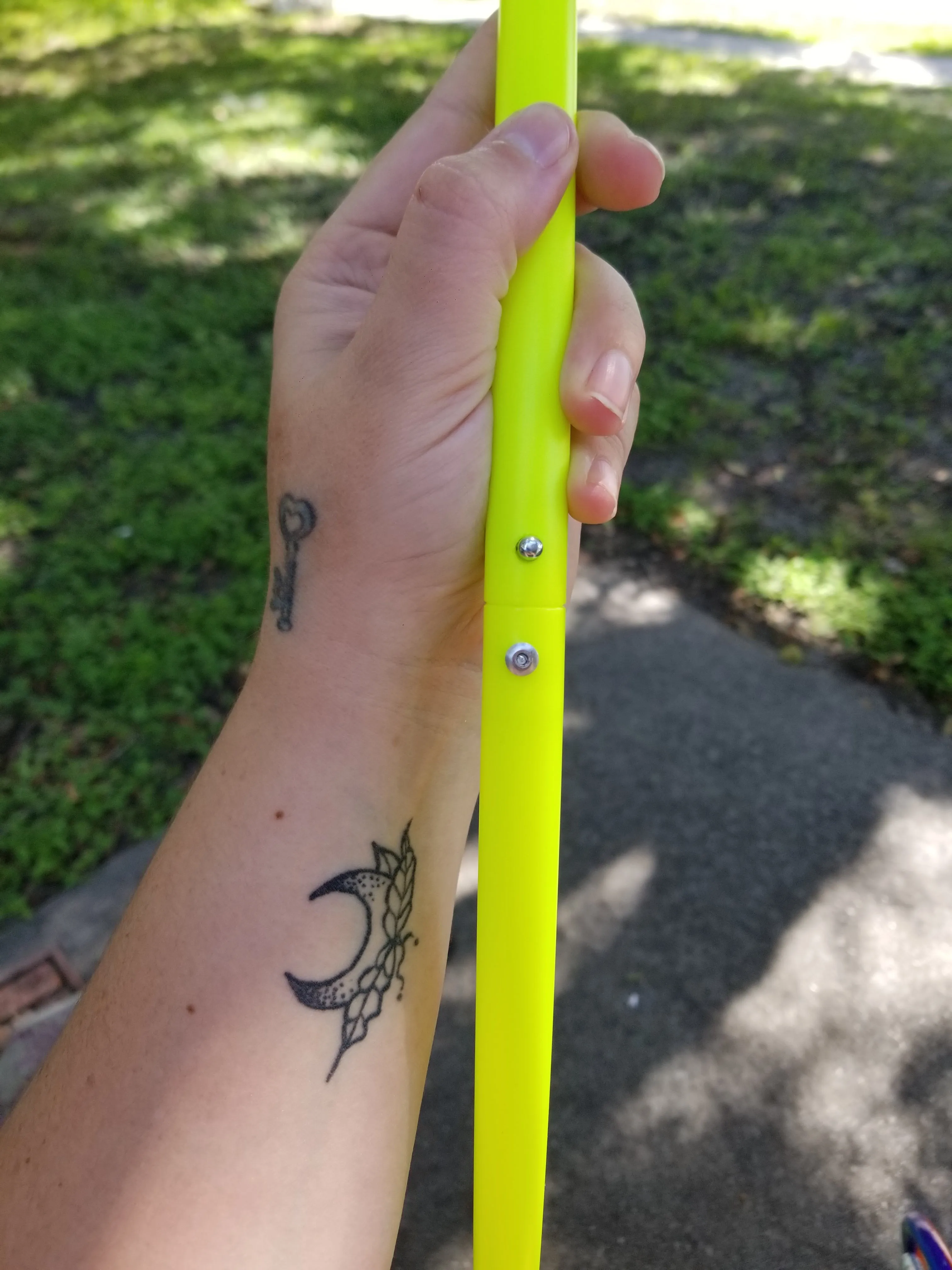 Sour Neon Sunshine- UV Yellow Polypro Bare Hoop 5/8