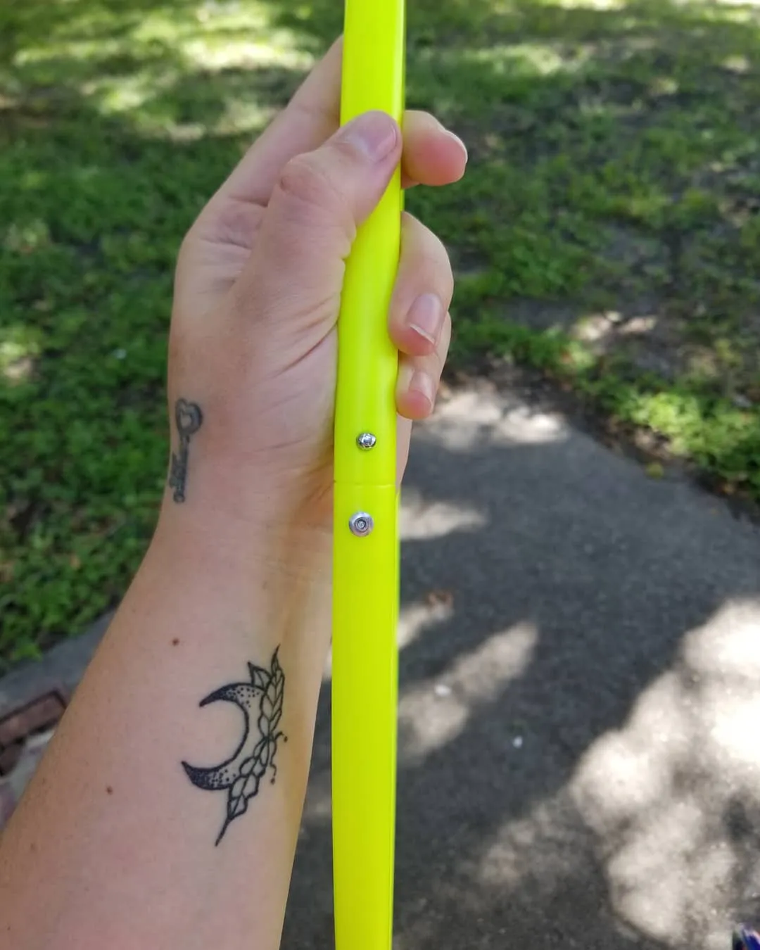 Sour Neon Sunshine- UV Yellow Polypro Bare Hoop 5/8