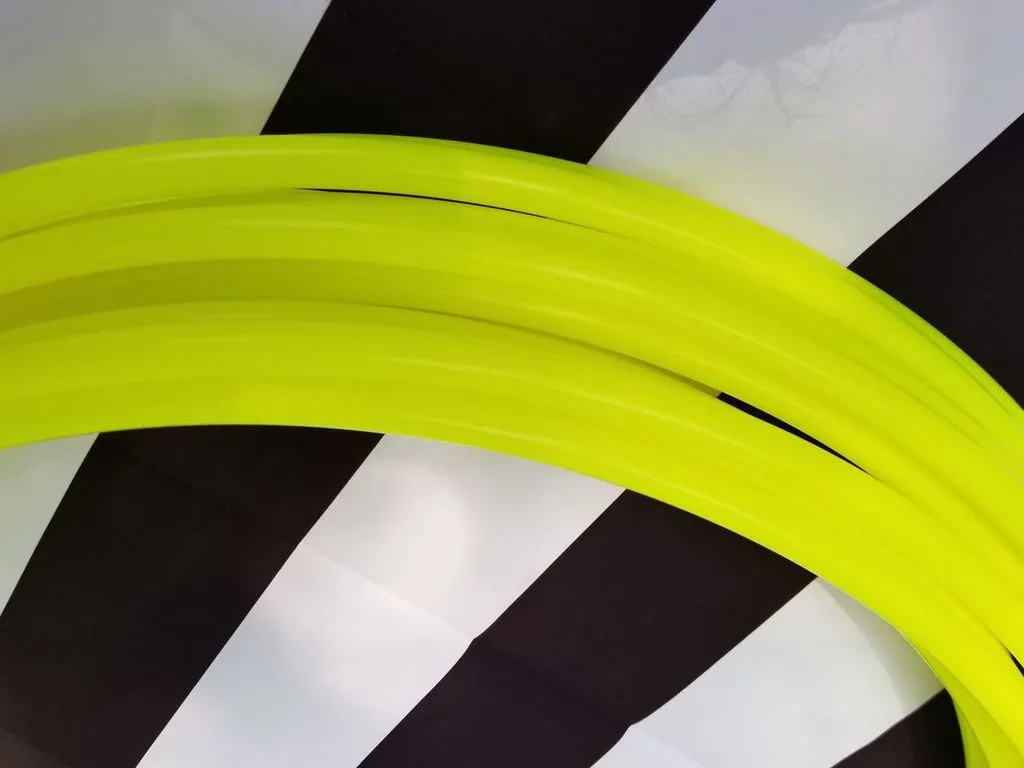 Sour Neon Sunshine- UV Yellow Polypro Bare Hoop 5/8