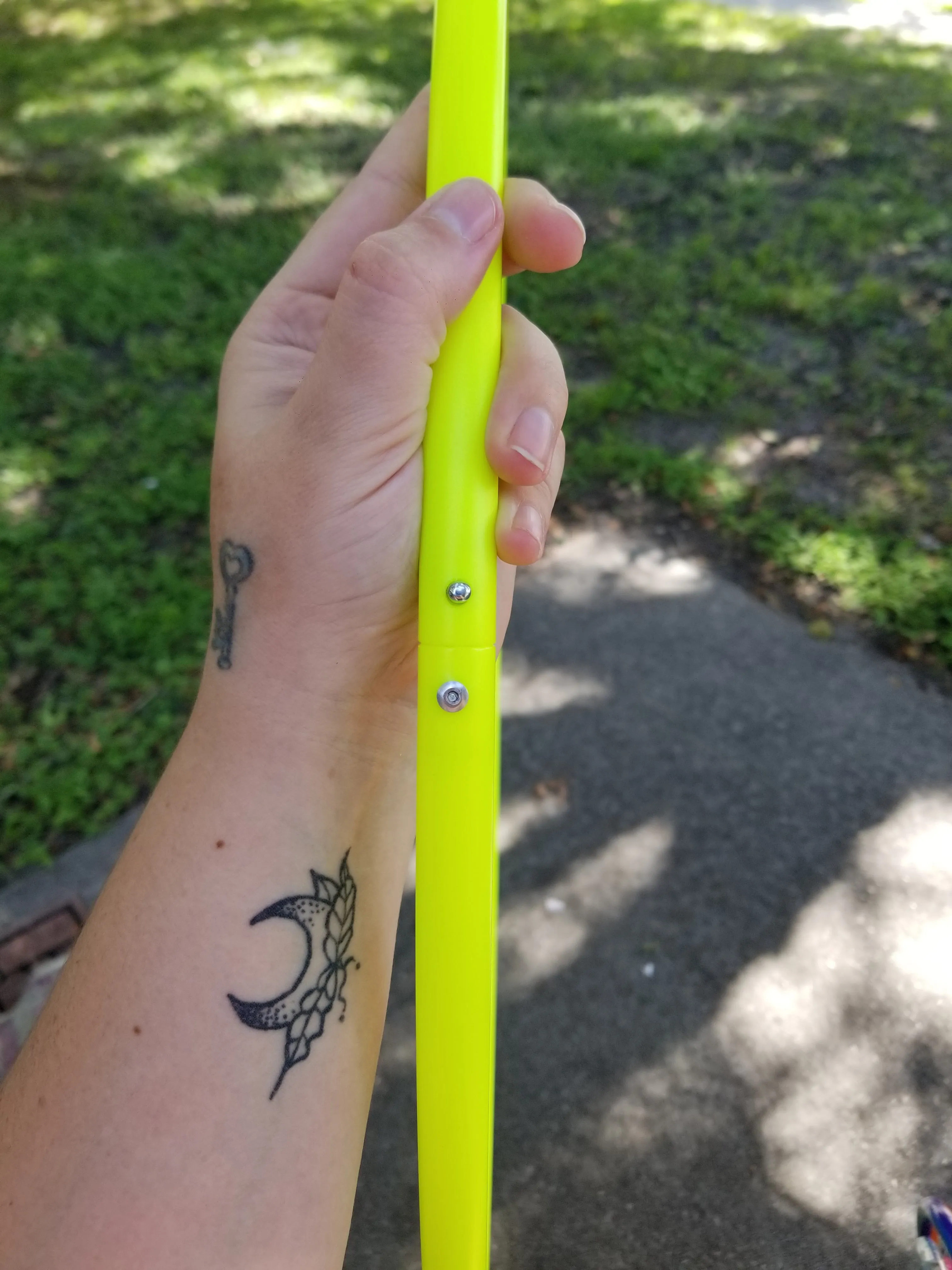 Sour Neon Sunshine- UV Yellow Polypro Bare Hoop 5/8