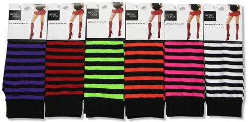 Striped Opaque Knee Highs (Women's)